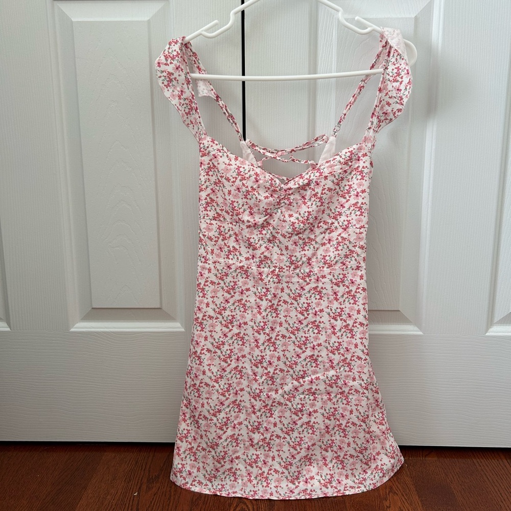 Princess Polly Pink and White Floral Dress